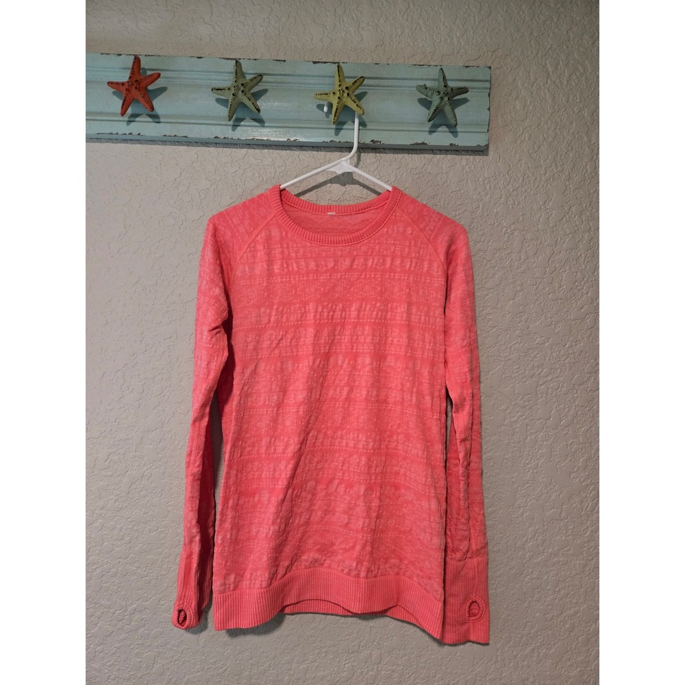 Lululemon‎ Bright Pink Textured long sleeve tee
